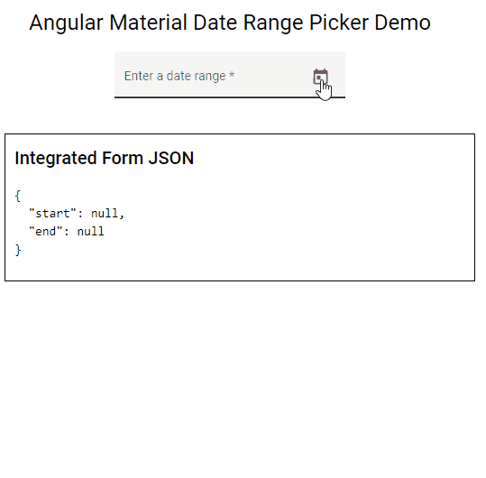Angular Material Date Range Picker